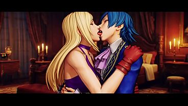 Bonne Jennet & Elisabeth Blanctorche Lesbian Kissing