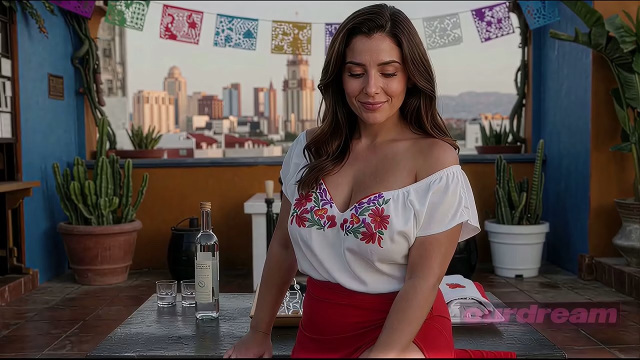 Curvy Latina Camila Rooftop Creampie POV
