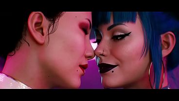 Hanako Arasaka & Cheri Nowlin Lesbian Kissing