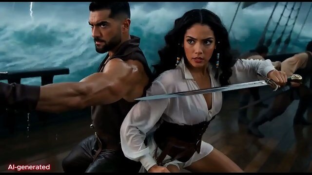Pirate Captain Sex at Sea on a Stormy Ship