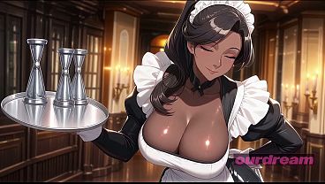 Anime Maid Nia POV Blowjob and Vaginal Sex