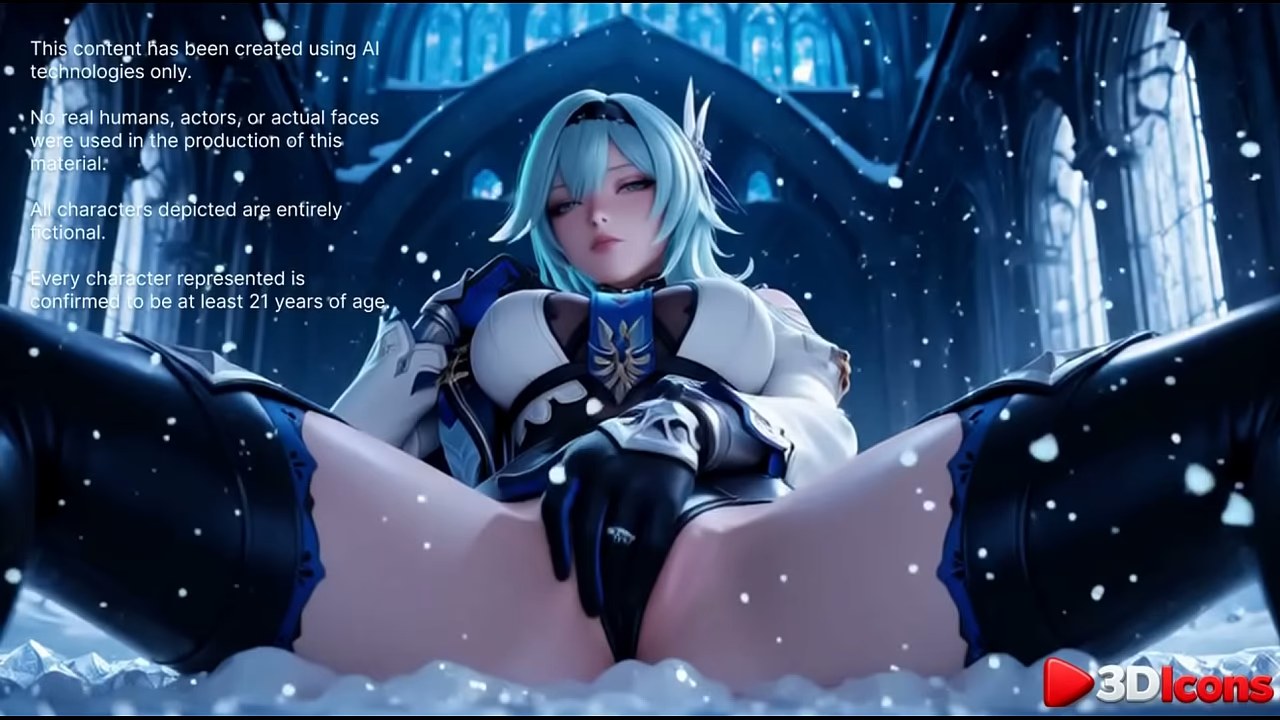 3D Blue-Haired Elf Blowjob and Vaginal Sex