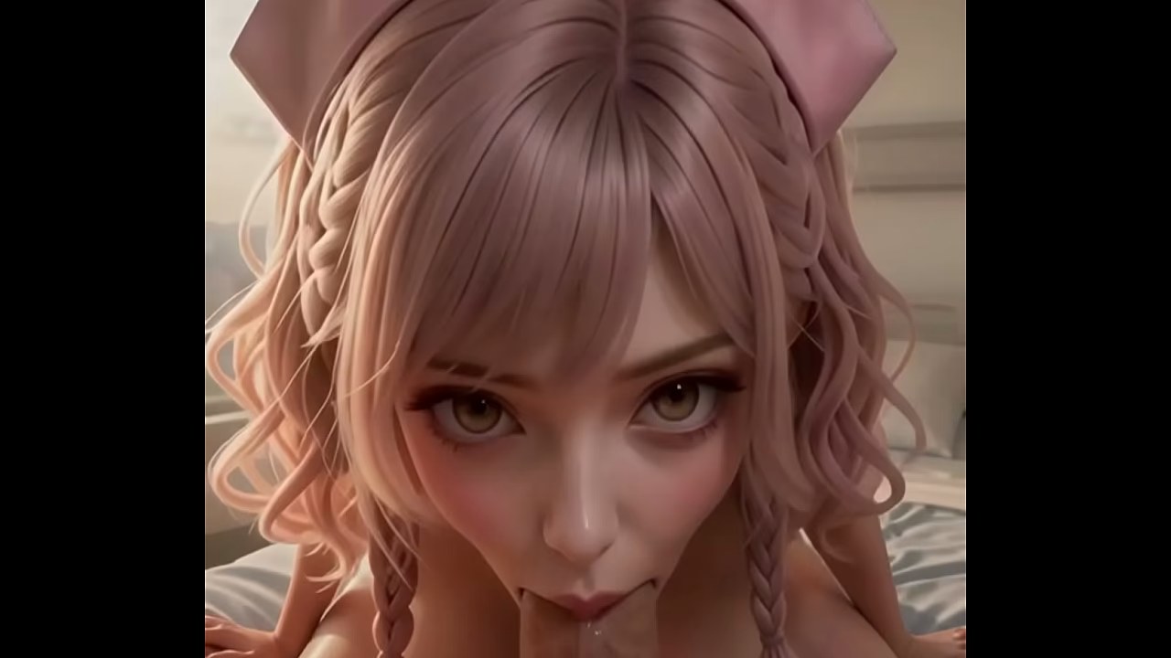 Asian Nurse Pink-Hair Creampie Sex