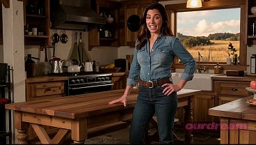 Busty Latina MILF Fucked in an Old Ranch Kitchen