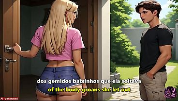 Cousin Hottie 2: rubia anime dando una mamada