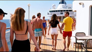 Hotwife con creampie en un crucero swinger