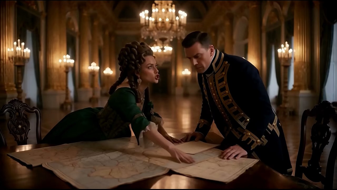 Russian Empress Blowjob and Palace Sex with German Officer